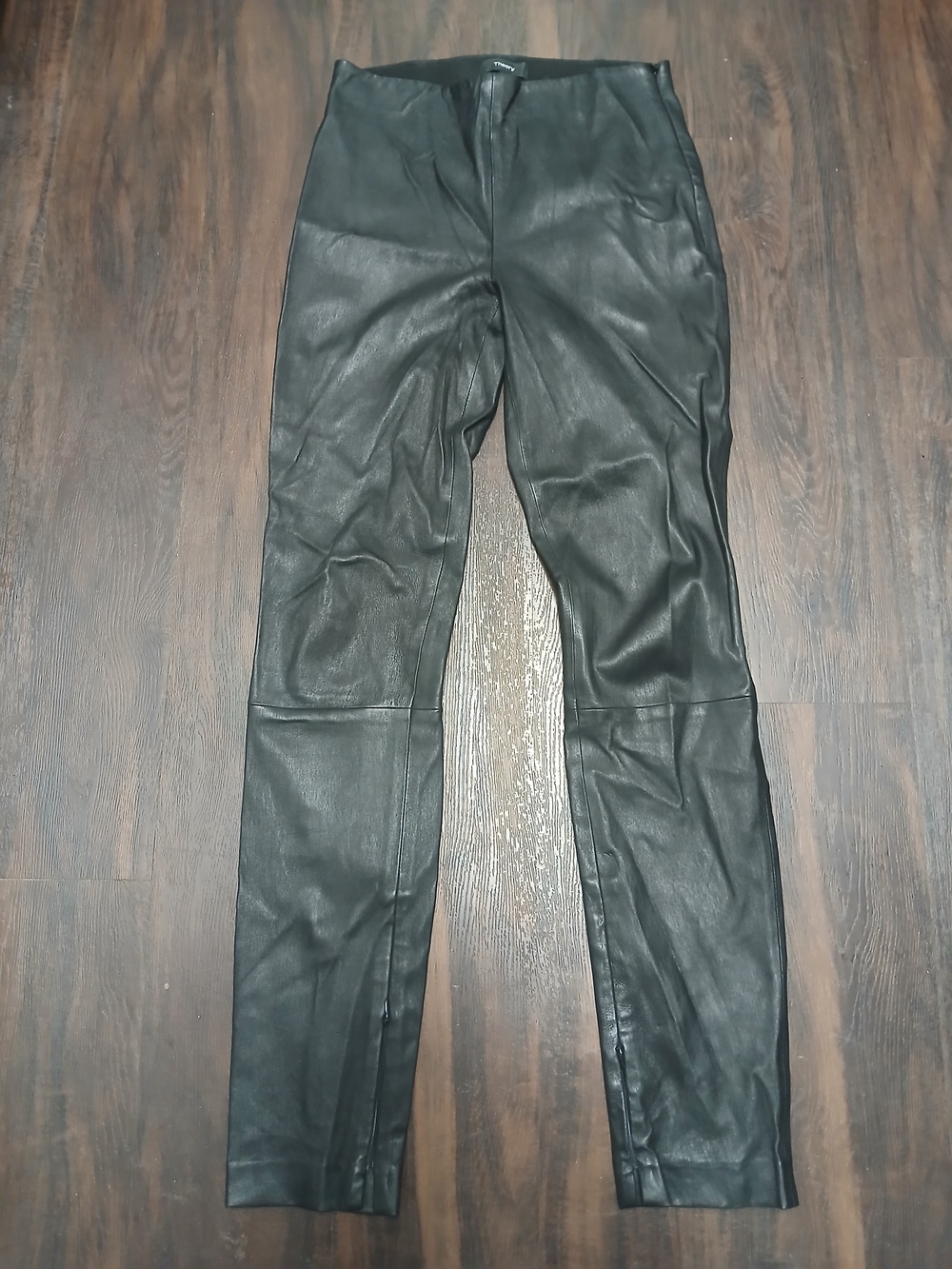 Theory Black Faux Leather Pants